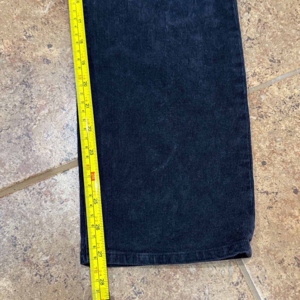 J.Crew Womens VTG Slim Straight Corduroy Pants Sz 28 Black Classic Staple - Picture 6 of 10